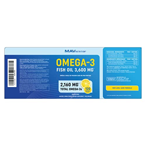 Omega 3 Fish Oil High Potency Triple Strength Over 2,000mg of Omega
