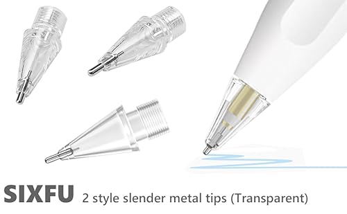 Upgraded Tips for Apple Pencil, Pen Like Slender Metal Precise