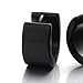 Pair of Black Huggie Hinged Hoop Earrings Unisex Men Women