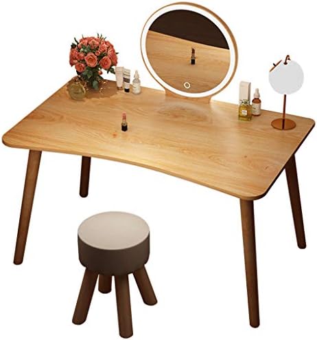 Ledライト付き木製化粧デスク化粧台コンソールドレッサーミラークッションスツールベッドルーム家具 Ledライト付き木製化粧デスク化粧台コンソールドレッサーミラークッションスツールベッドルーム家具
