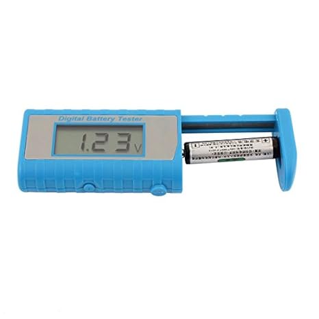 eDealMax Universal Azul Digital LCD DE 9 voltios comprobador de baterías múltiples tamaños: Amazon.com: Industrial & Scientific