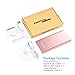 Poweradd Pilot 4GS Pro 12000mAh Power Bank (Lightning & Micro Input, Dual 3A Output) with Smart Charge for iPhone, iPad, Samsung, LG, HTC and More - Rose Gold