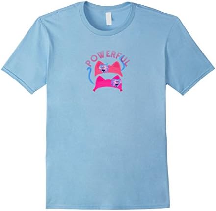 Men's Pink Knit Hat Pussy Cat Powerful Women T Shirt Medium Baby Blue