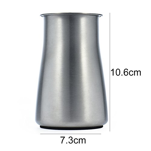 Easycomf Coffee Sieve Screener Powder Mesh 304 Stainless Steel Fine Filter Cup Coffee Powder Scent Cup Grinding Machine Accessories Can (Stainless Steel Surface(Natural Color))