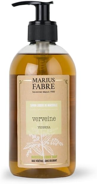 Marius Fabre Liquid Marseille Soap 400ml Verbena Vegetable Oil Gentle Skin