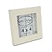 Rustic and Refined Design 4x4 Solid Wood Made in USA Picture Frame with 1 Inch Border (Gallery Collection) - Off White