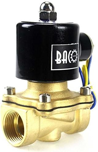 BACOENG 3/4" DC24V Electric Solenoid Valve (BSP, Brass, Normally Closed)