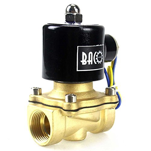 BACOENG 3/4" DC24V Electric Solenoid Valve (BSP, Brass, Normally Closed)