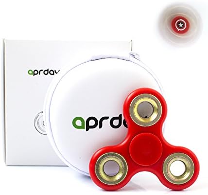 Tri Fidget Hand Spinner/Ultra Fast Bearings/Toy Great Gift- Perfect For Relieving Stress, Anxiety and Killing Time. (Red)