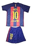 2016/2017 BARCELONA MESSI HOME KIDS JERSEY & SHORTS (Medium ( ages 6-7))