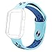 Fitbit Blaze Band, Soft Sport Silicone Replacement Wristband Strap for Fitbit Blaze Smart Watch (S - Teal/Blue)
