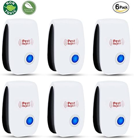 Sumpol Ultrasonic Pest Repellert - Electronic Plug -in Pest Control Ultrasonic - Best Repellent for Cockroach, Rodents, Flies, Roaches, Ants, Mice,Spiders, Fleas (6 Pack)