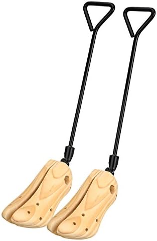 Unisex Pair of Professional Boot Stretcher Adjustable Width Shoe Shaper, Wooden Boot Tree Stretch for Women and Men (Wood L: (Men:10-13 | Women:10-12))