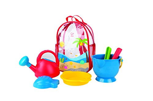 Hape E8178 - Strandrucksack inkl. Grundausstattung, Strandspielzeug/Sandspielzeug, mehrfarbig