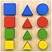 GYBBER&MUMU Wooden Shape Sorting Preschool Colorful Shape Puzzle Toddler Educational Learning Toys