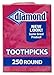Diamond Round Toothpicks, Pack of 250 (3)