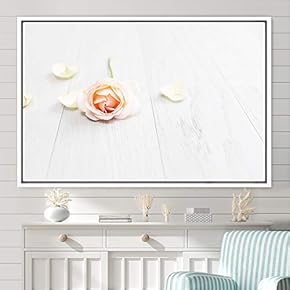 signwin Framed Canvas Wall Art Pink Flower Snapshot...