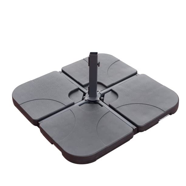 EZONE 4Piece Cantilever Offset Patio Umbrella Stand Square Base Plate