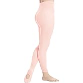 DIPUG 1/2/3 Pairs Girls' Convertible Ballet Tights/Soft Transition Dance Tight(Toddler/Kids)