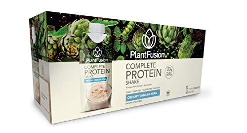 PlantFusion Complete Ready to Drink Plant Based Protein Shake, Vanilla Bean, 11 oz Carton, 12 Count, Gluten Free, Non-GMO