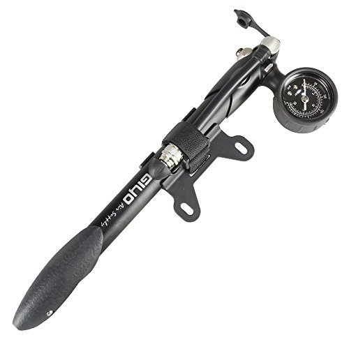 GIYO Bike Bicycle 2 in 1 Schrader Presta Tyre and Shock Pump with Gauge 300PSI