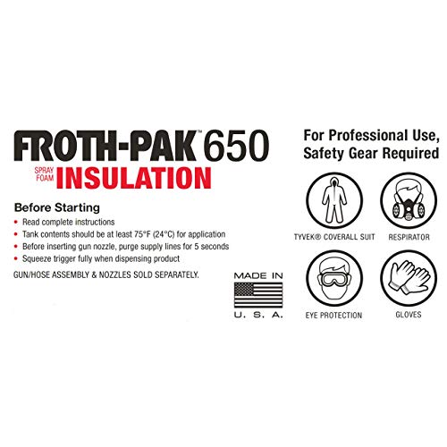 FrothPAK 650, Spray Foam Insulation Kit, Class A fire Rated 650 sq ft