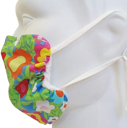 Floral Medallions Style Face Mask - Comfortable, Re-Usable Anti Dust Mask - Filters Dust, Pollen, Allergens, Flu Germs - Allergy Mask - Ideal for Dog Grooming, Gardening, Sanding