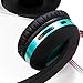 Wireless Headset with Mic,Foldable Bluetooth Headphone with 3.5mm Audio Jack for PC/iPhone/Android Smartphones Computers(Black+Blue)