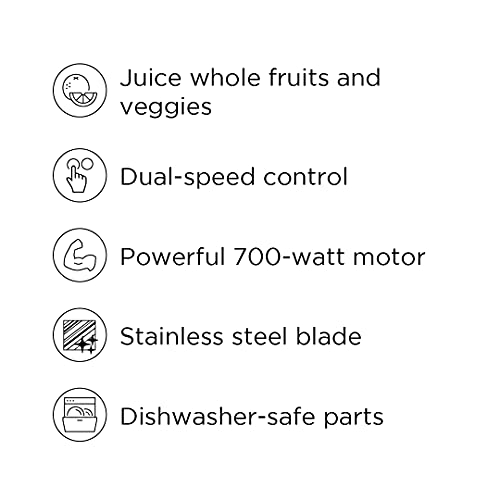 Chefman 2Speed Electric Juicer, ExtraWide Feeding Tube For Whole