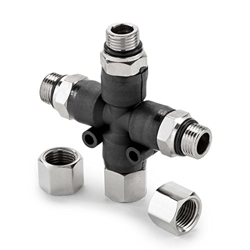 PointZero Airbrush Manifold 3-Way Air Hose Splitter 1/8" Taps