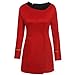Wraith of East Women's Sequin Glitter Sexy Deep V-Neck Mini Dress Bodycon Club Wear Evening Party Cocktail Gown Red