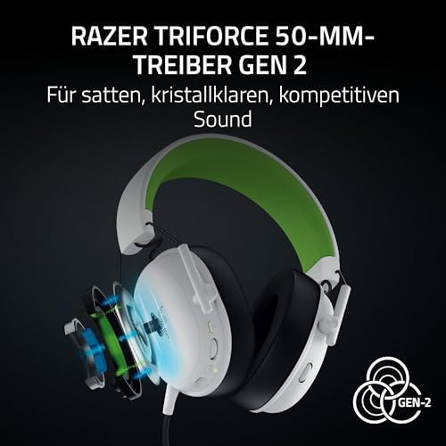 BlackShark V3 X HyperSpeed Xbox - Kabelloses E-Sport Gaming Headset - Ultra leicht 270 g - Triforce 50mm Treiber - Abnehmbares Mikrofon - HyperSpeed 2,4 GHz & Bluetooth - Xbox/PC | Weiß