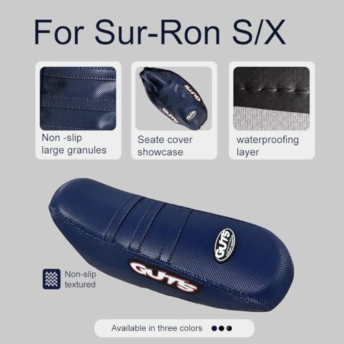 Motorcycle Pro Ribbed Rubber Gripper Soft Seat Cover for Surron Sur-Ron Lightbee Light Bee X S Off-Road Electric Vehicle E-Bike (black)