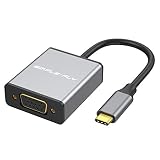 USB C to VGA Adapter, USB 3.1 Type C (USB-C) to VGA Adapter with Aluminium Case for 2017/2016 MacBook, 2017 iMac, Chromebook, Dell, HP and More(Grey)