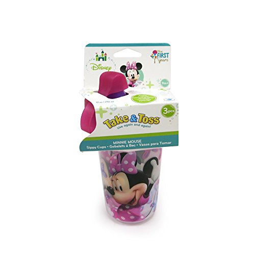 The First Years Disney Take & Toss Sippy, 10 Ounce, 3 Pack Minnie Mouse