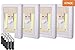 nextool Battery Operated Adjustable Brightness LED Night Lights, 200 Lumen Cordless COB LED Light Switch, Wall Wireless Mount Under Cabinet, Tap Light, Shelf, Closet, Garage, Kitchen & RV, 4-Pack