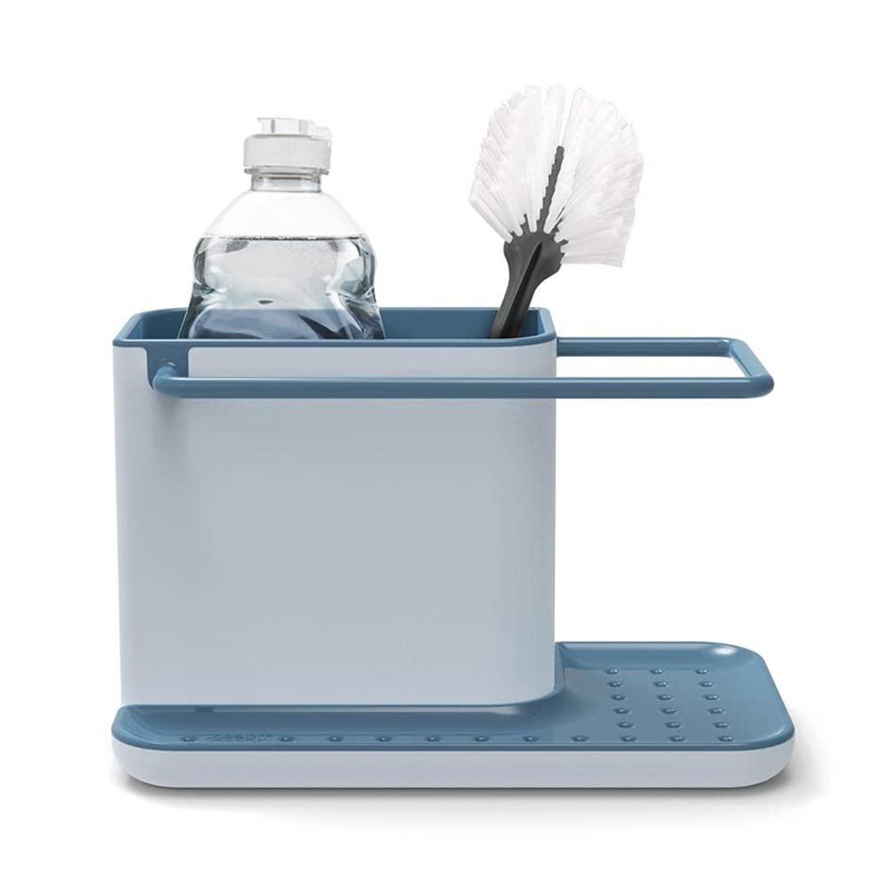 Joseph Joseph Caddy Kitchen Sink Area Organiser with Sponge Holder and Cloth Hanger - Editions (Sky)