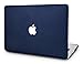 KECC Laptop Case for New MacBook Air 13" Retina (2020/2019/2018, Touch ID) Italian Leather Cover A1932 (Navy Blue Leather) primary