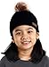 Kids Faux Fur Pom Beanie - Fits Girls, Boys, Toddlers & Children Ages 1 & Up - Thick, Soft & Warm Cable Knit Hats - Cozy Kids Cold Weather Chunky Hat for The Winter Season