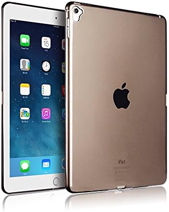 iPad Pro 9.7 Case-Vking Grip Flexible Soft Transparent TPU Rubber Back Cover for iPad Pro 9.7 inch Air Bounce Shockproof Technology-Transcluent Black