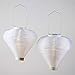 2 White Nylon Solar Hanging Lanterns, 10