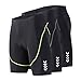 Beroy MEN'S BIKE SHORTS with 3D gel,3D Padded Cycling Shorts for men,Dark Black,Large