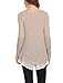 12 Ami Solid Long Knit Chiffon Hem Tunic Top Beige Marled 2XL