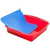 Aokinle Silicone Cake Pan-8.5 Inch Square Baking Mold,Non-Stick Cake Mold,Brownies Pan.BPA Free Brownies Pan-Red
