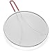 13'' Grease Splatter Guard Cover-Stops Cooking Splattering-Wire Mesh Screen Protects Cooks from Frying Oil Splatters-Silicone Handle Prevents Burns-Standing Feet Keeps Kitchen Clean