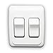 Double SPST On-Off Switch with Bezel, 12-Volt, for RV, Trailer, Camper (White)