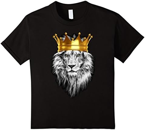 unisex-child KING LION AWESOME SUPER TSHIRT BY KOPA21 DESIGNS !!  4 Black