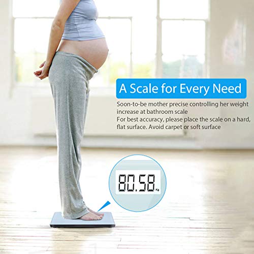 Digital Body Weight Bathroom Scale with Step-On Technology, Backlight Display, High Precision Measurements, 440Ibs/31st/200kg Capacity