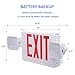 Exit Signs, AUSPICE LED Exit Sign Battery, Emergency Exit Sign, Self Contained 120V/277V Exit Light, UL Exit Sign with Emergency Lights, Energy Efficient, Long Lasting and Fire Resistance