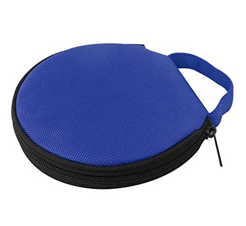 Losuya Portable Round 20 Capacity CD DVD Disc Storage Case Bag Wallet for Car, Home and Office Use (Blue)
